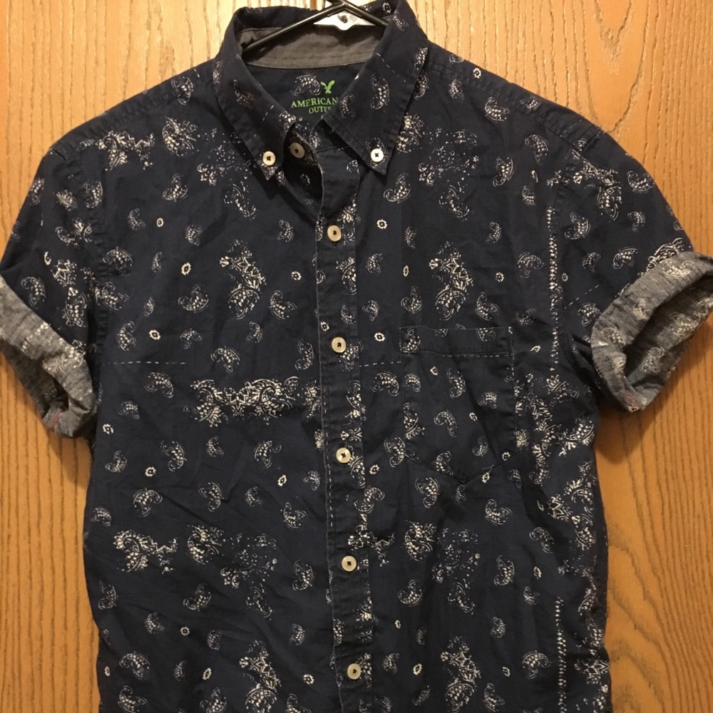 American eagle bandana print button down